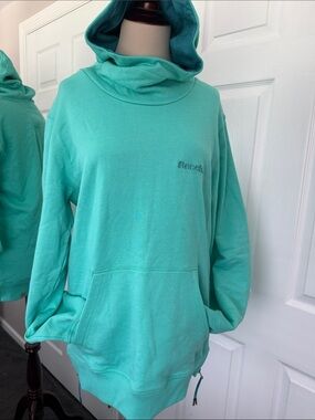 Unisex Bench Terry Turquoise Hoodie M Cavernous